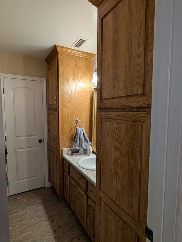 2302 Stonebridge Rd, Dothan, AL 36301 - bathroom featuring wood finished floors and vanity