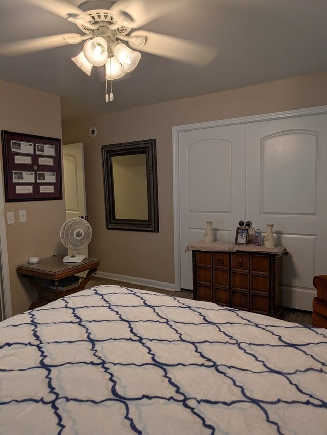 2302 Stonebridge Rd, Dothan, AL 36301 - bedroom featuring a ceiling fan and baseboards