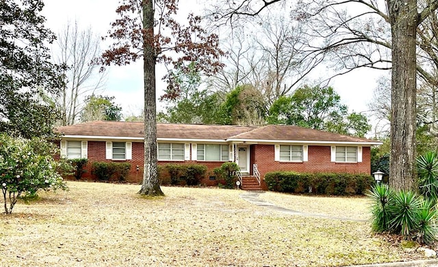 view of single story home