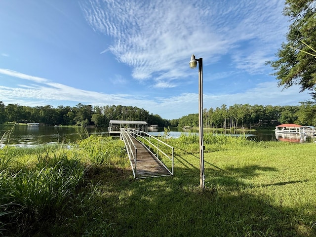 683 B Calhoun Dr, Abbeville, AL 36310 - view of home's community with a water view, a view of trees, and a yard
