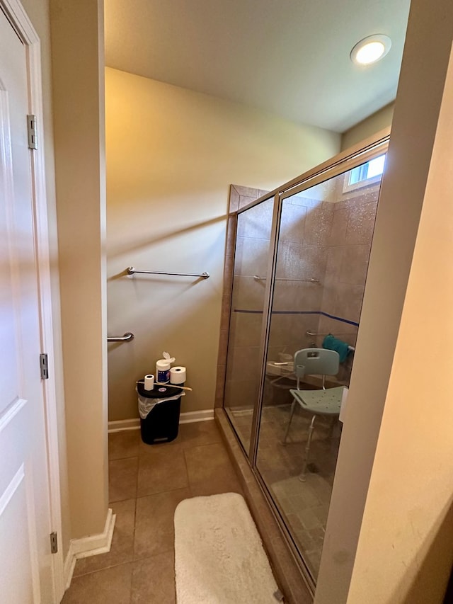 112 Covenant Dr, Dothan, AL 36303 - bathroom with tile patterned floors and a shower stall