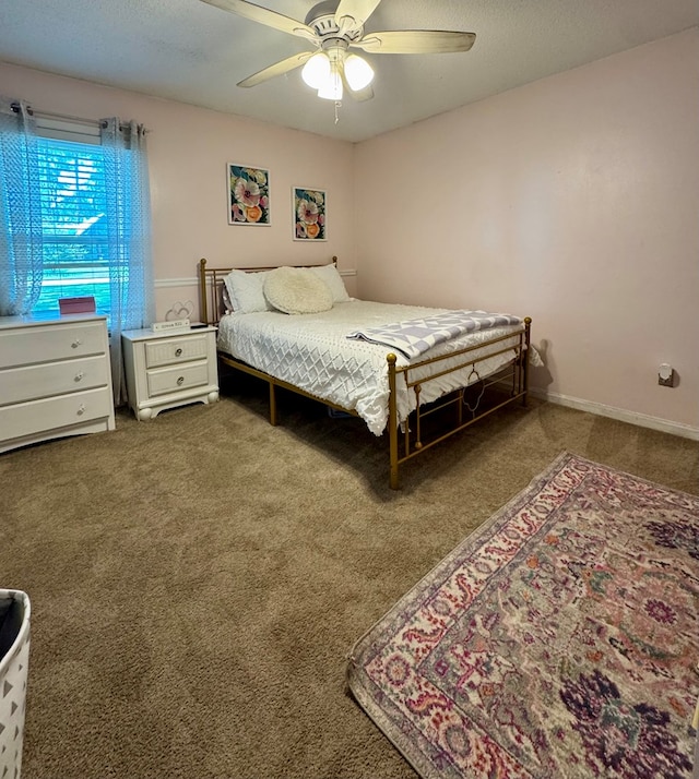 109 Pinehurst Dr, Ashford, AL 36312 - bedroom with carpet floors and a ceiling fan