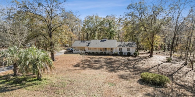 view of front of property with a porch