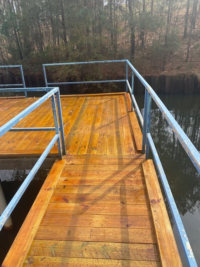 view of dock area