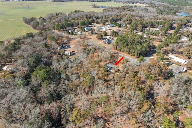 aerial view featuring a rural view