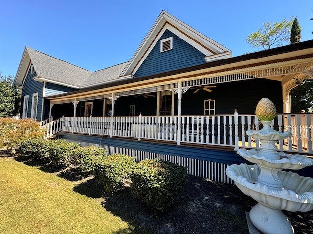 view of front of house with covered porch