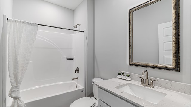 110 Creekridge St, Headland, AL 36345 - full bathroom with shower / bath combo with shower curtain, vanity, and toilet