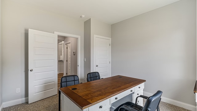 110 Creekridge St, Headland, AL 36345 - home office featuring baseboards and light colored carpet