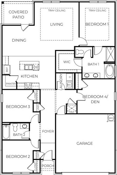 110 Creekridge St, Headland, AL 36345 - floor plan / room layout