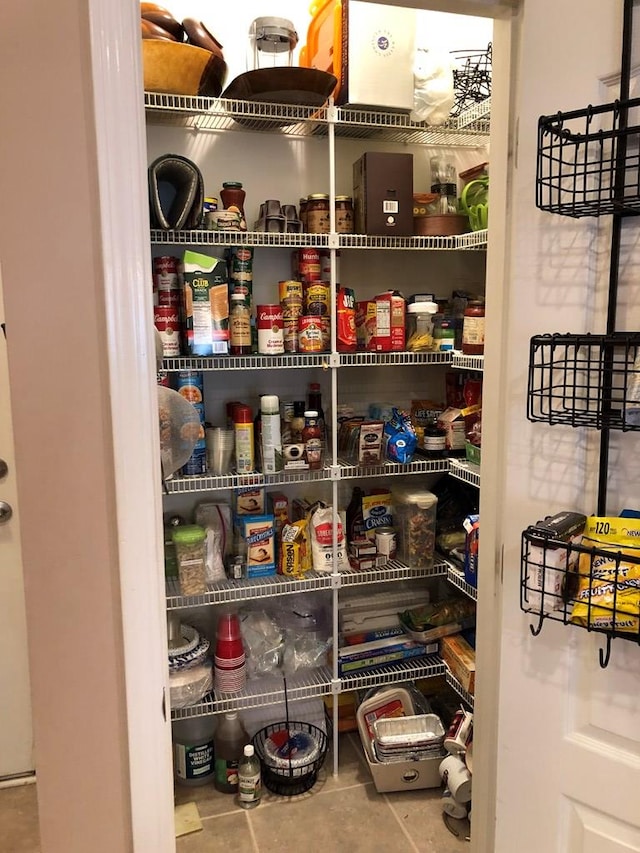 view of pantry