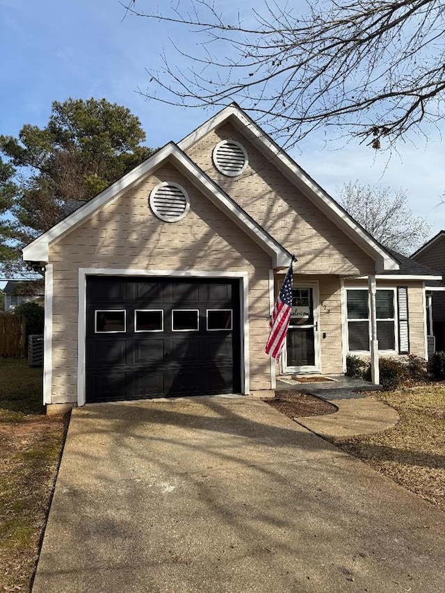 view of front of house featuring a garage