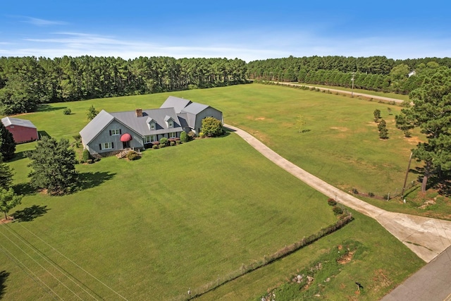 bird's eye view featuring a rural view