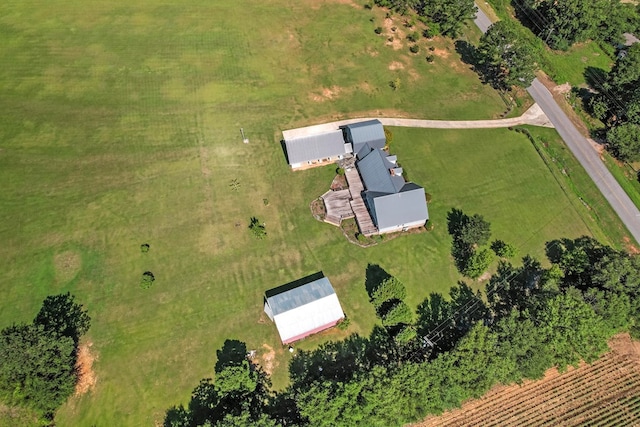 drone / aerial view featuring a rural view