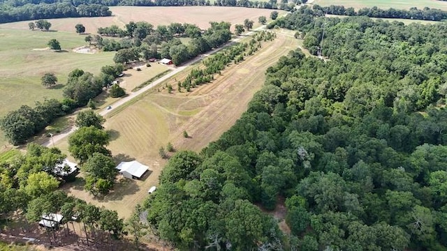 drone / aerial view with a rural view