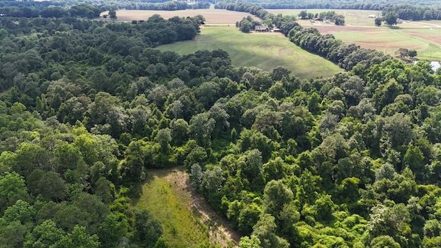 drone / aerial view with a rural view