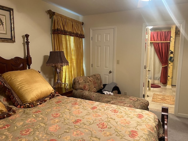 view of carpeted bedroom