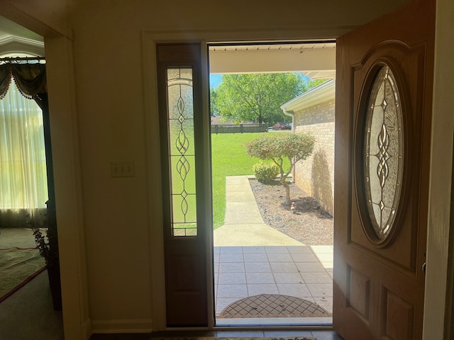 view of entrance foyer