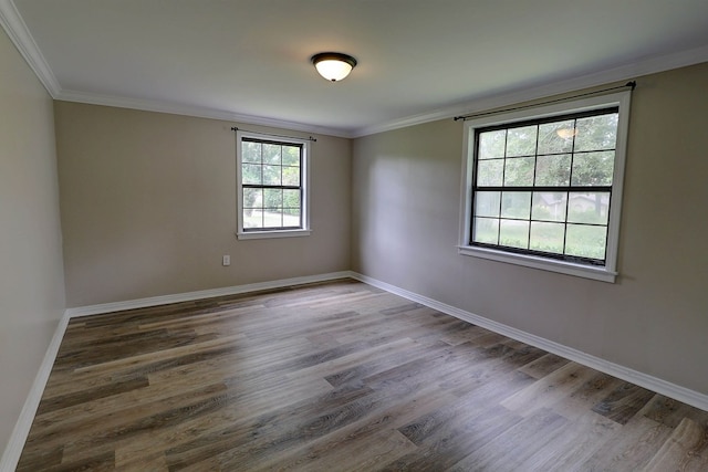 382 Timbers Dr, Dothan, AL 36301 - empty room featuring ornamental molding, wood finished floors, and baseboards