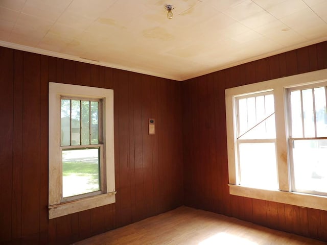 201 Ruth St, Dothan, AL 36303 - empty room with wooden walls and wood finished floors