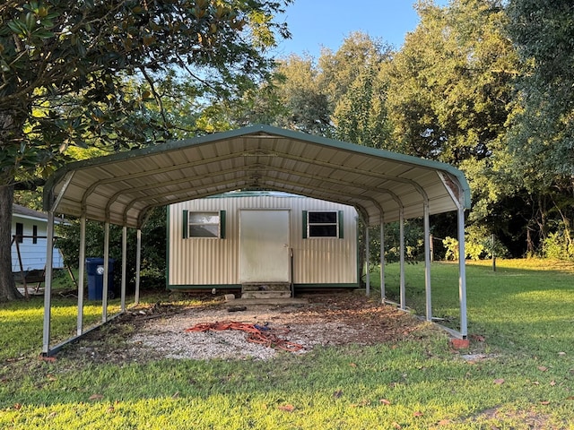 530 Pleasant Grove Rd, Ashford, AL 36312 - view of vehicle parking with a shed and a carport