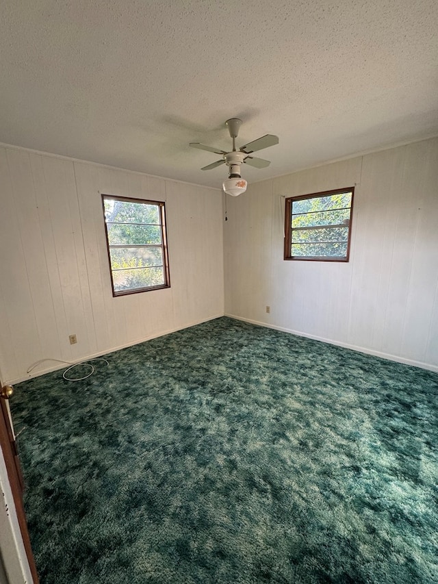 530 Pleasant Grove Rd, Ashford, AL 36312 - unfurnished room featuring healthy amount of natural light, a textured ceiling, carpet flooring, and a ceiling fan