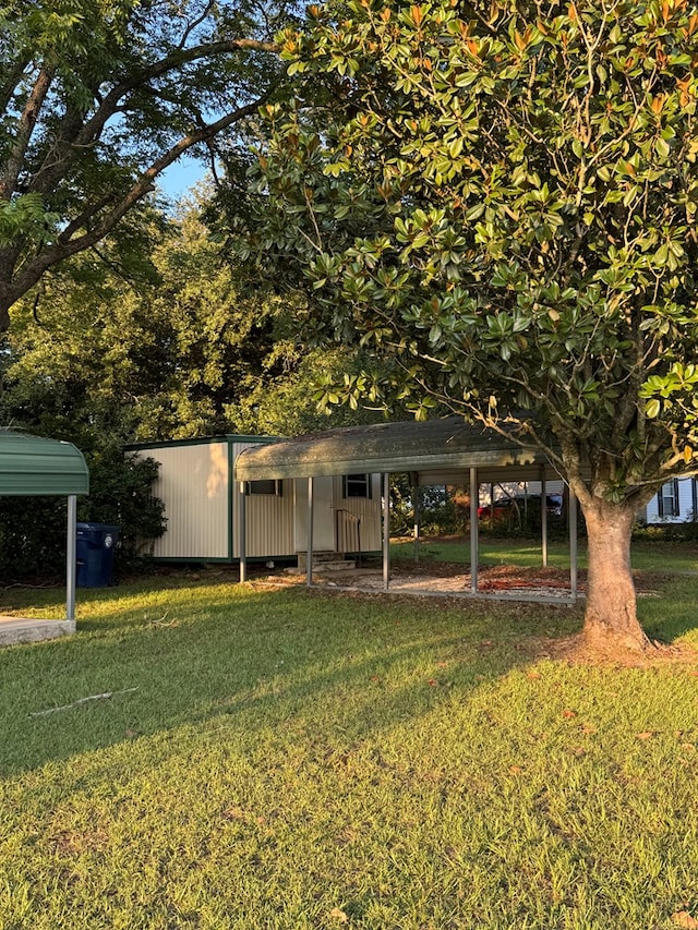 530 Pleasant Grove Rd, Ashford, AL 36312 - view of grassy yard featuring a carport