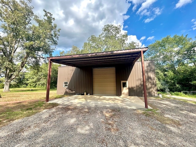 exterior space featuring a carport