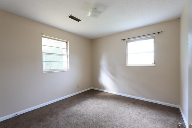 carpeted spare room with a healthy amount of sunlight