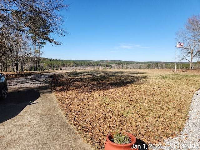 view of yard featuring a rural view