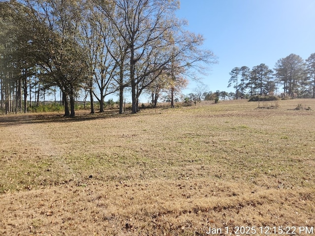 view of yard with a rural view