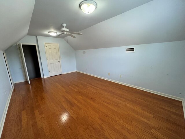 108 Sunshine Ln, Dothan, AL 36303 - bonus room with ceiling fan, wood finished floors, lofted ceiling, and baseboards