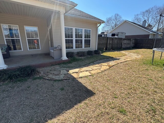 108 Sunshine Ln, Dothan, AL 36303 - view of yard with a trampoline and a patio