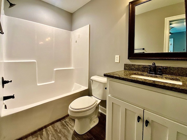 503 Cedar Grove Ln, Enterprise, AL 36330 - bathroom with vanity, wood finished floors, and shower / washtub combination