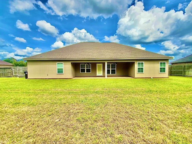 503 Cedar Grove Ln, Enterprise, AL 36330 - back of property with a patio and a shingled roof