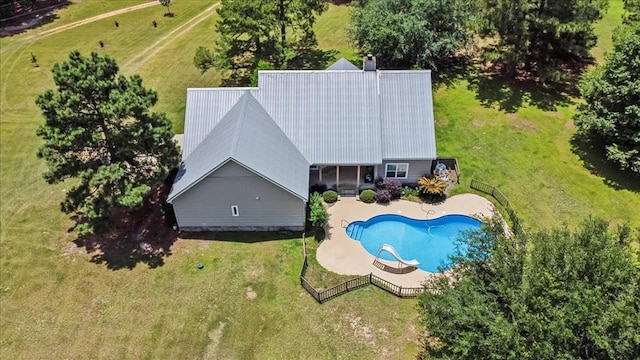 3195 Singletary Rd, Slocomb, AL 36375 - view from above of property featuring a pool area