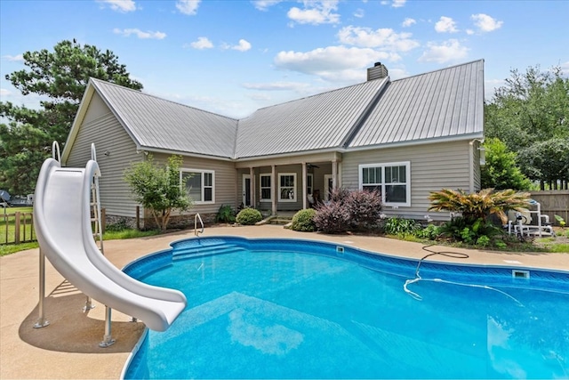3195 Singletary Rd, Slocomb, AL 36375 - view of swimming pool with a water slide