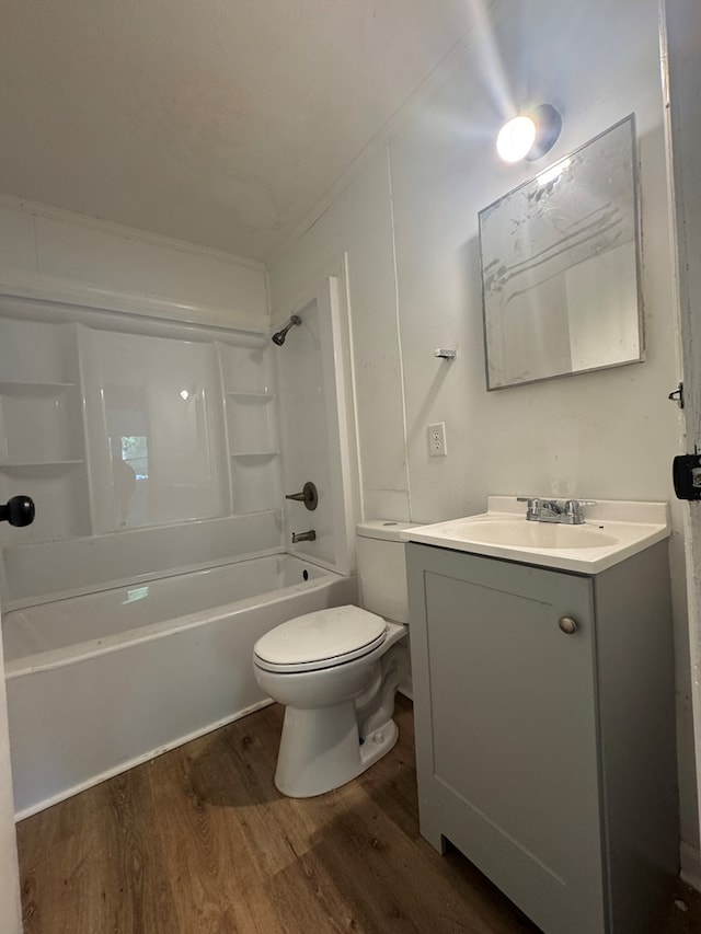1208 Jonathan St, Dothan, AL 36301 - bathroom with wood finished floors, vanity, and shower / tub combination