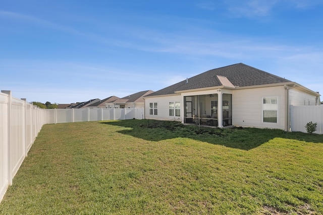 318 Oconee Dr, Midland City, AL 36350 - back of house with a sunroom and a shingled roof