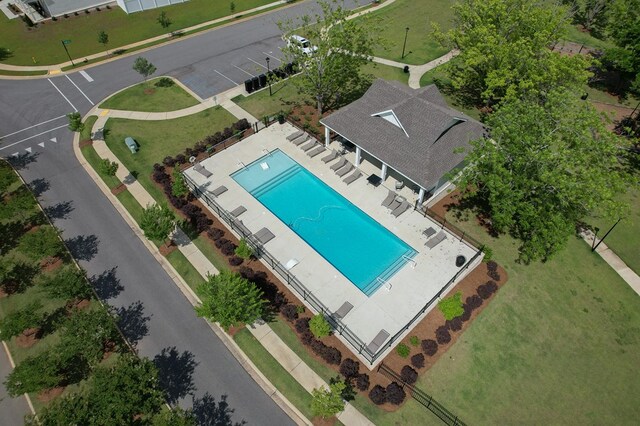 318 Oconee Dr, Midland City, AL 36350 - drone / aerial view of a pool