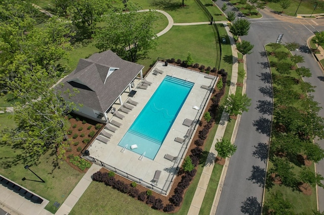318 Oconee Dr, Midland City, AL 36350 - bird's eye view of a pool area