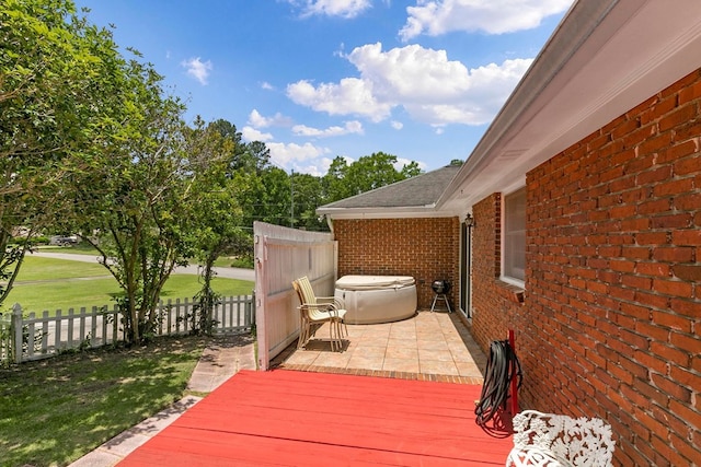 1104 Strathmore Ave, Dothan, AL 36303 - wooden terrace featuring a patio area