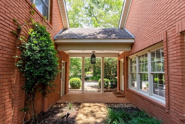 view of patio with a porch