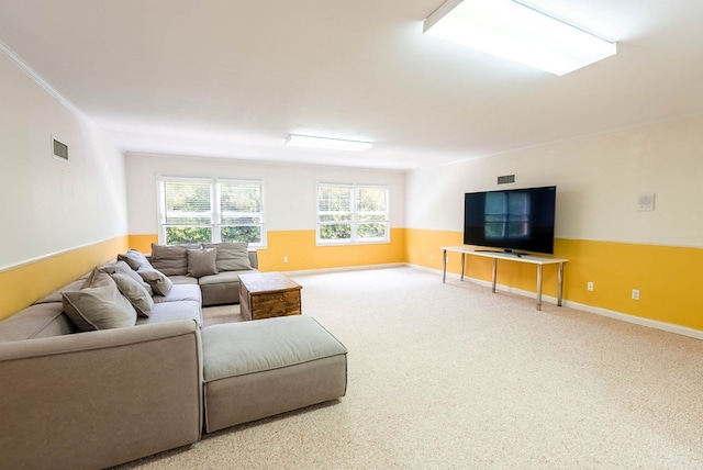 view of carpeted living room