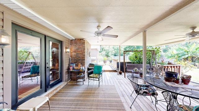 103 Yorkshire St, Dothan, AL 36305 - deck with a ceiling fan and outdoor dining space
