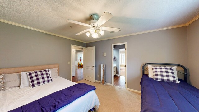 103 Yorkshire St, Dothan, AL 36305 - bedroom with crown molding, carpet flooring, and a ceiling fan