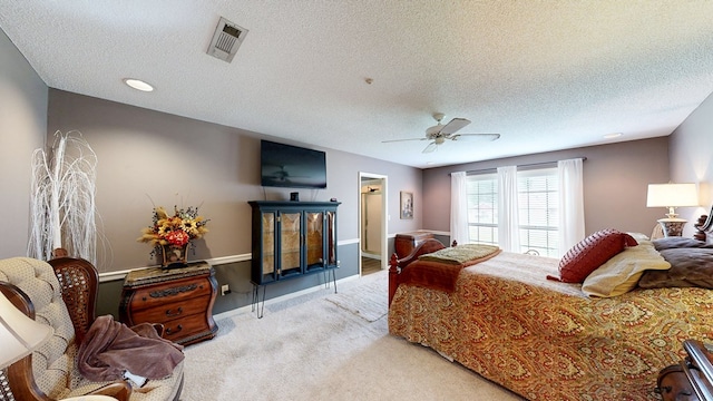 103 Yorkshire St, Dothan, AL 36305 - bedroom featuring carpet flooring, a ceiling fan, and a textured ceiling