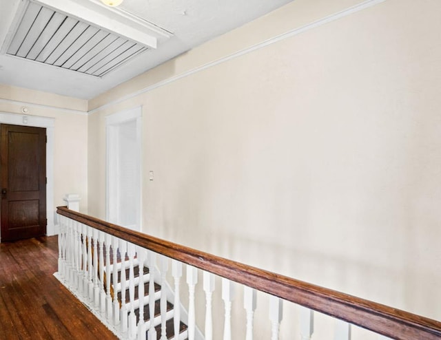 307 S Academy St, Geneva, AL 36340 - hall featuring an upstairs landing and wood finished floors