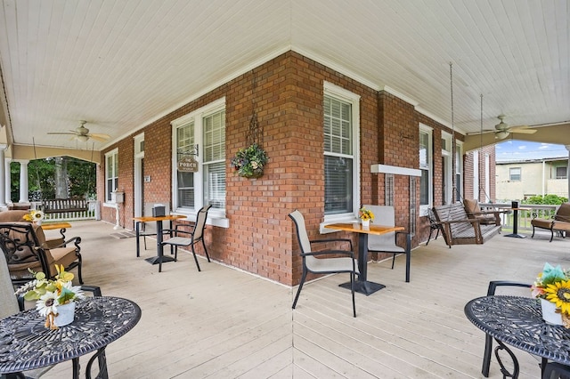 307 S Academy St, Geneva, AL 36340 - porch with a ceiling fan