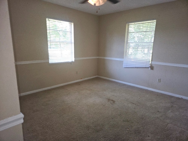 901 Grove St, Cottonwood, AL 36320 - spare room with ceiling fan and carpet floors