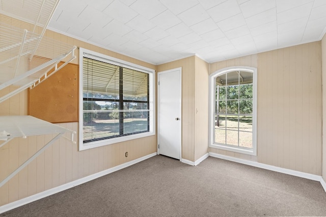 empty room with baseboards and carpet flooring